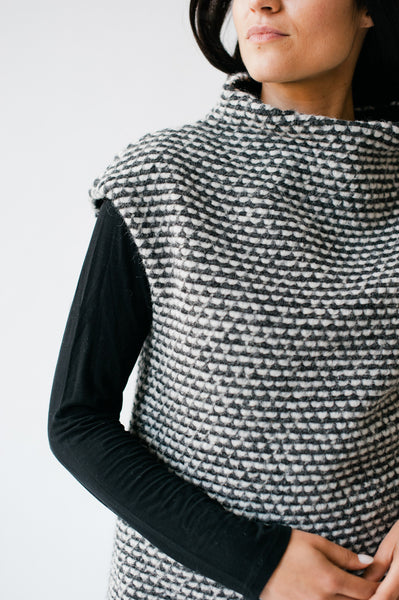 Timeless style in sleeveless sweater