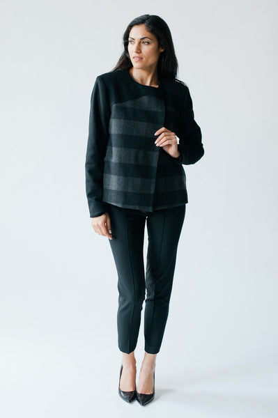 Plaid coat with timeless styling by Cocoon