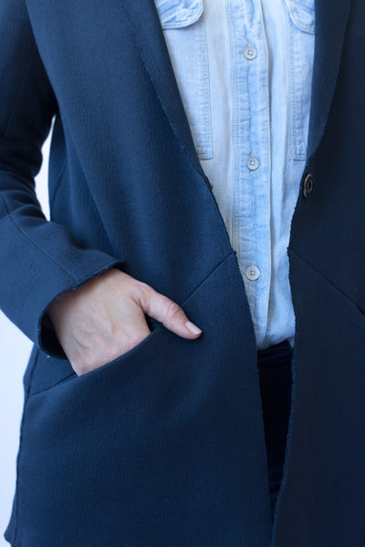 Greenwich Sweater Blazer - Navy