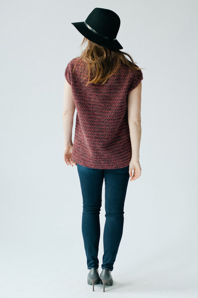 Sleeveless sweater top by Elizabeth Geisler